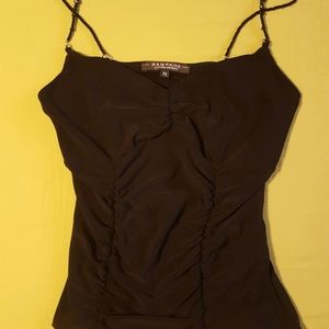 Black Top with bead straps
